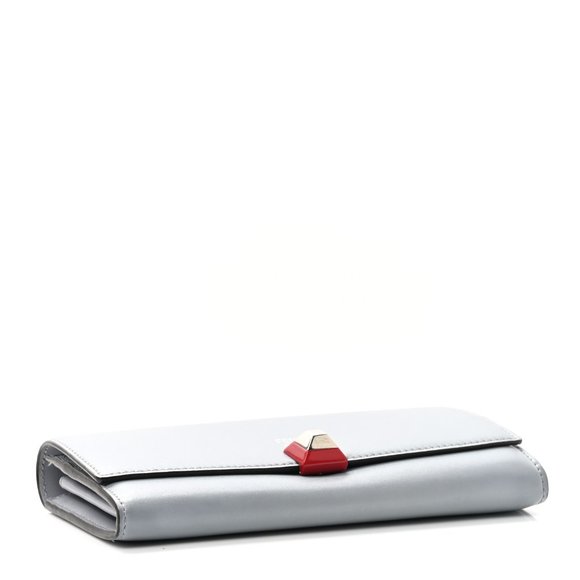 💯% AUTHENIC FENDI Vitello Continental Wallet Ardesia - Picture 8 of 8